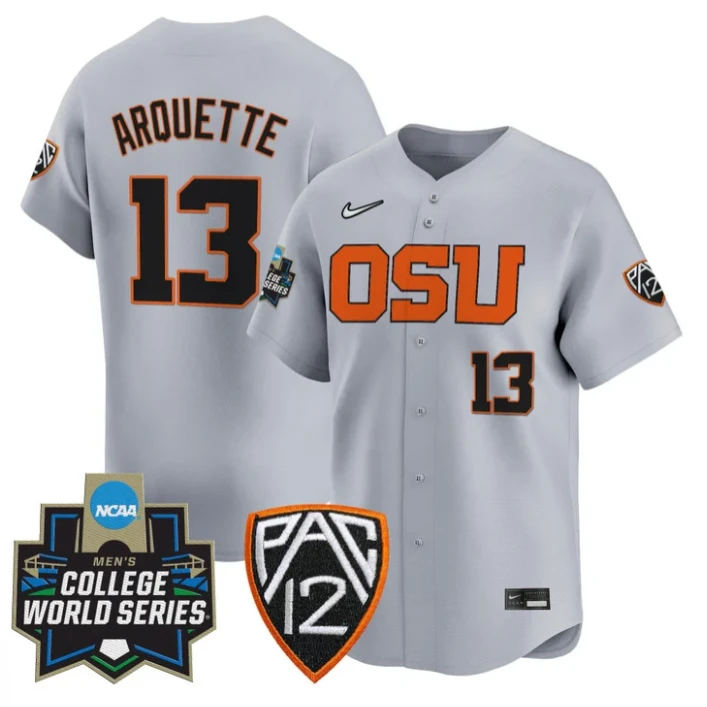 Aiva Arquette Jersey #13 Oregon State Beavers 2025 World Series Stitched Gray by My Store