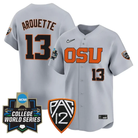 Aiva Arquette Jersey #13 Oregon State Beavers 2025 World Series Stitched Gray by My Store