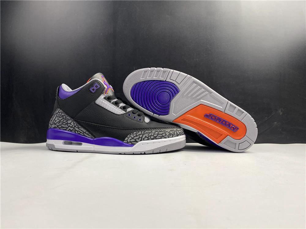 Air Jordan 3 Retro Black Court Purple by Air Jordan