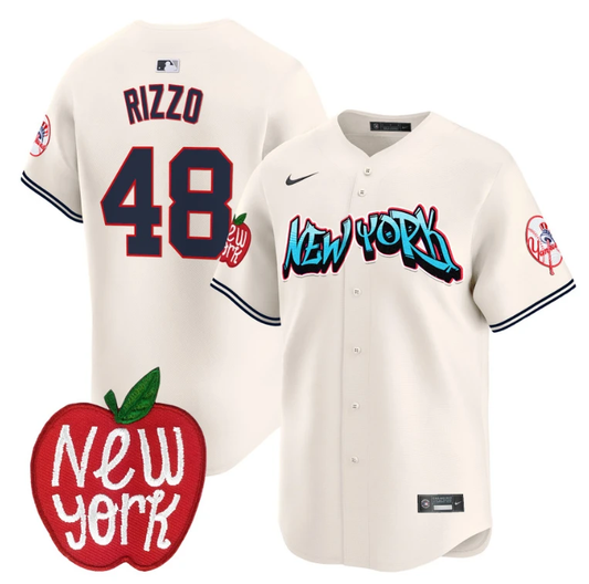 Anthony Rizzo Jersey #48 New York Yankees Apple Patch Vapor Premier Limited Stitched Cream by My Store