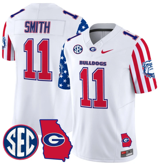 Arian Smith Jersey #11 Georgia Bulldogs American Style Vapor Limited Football Stitched White by My Store