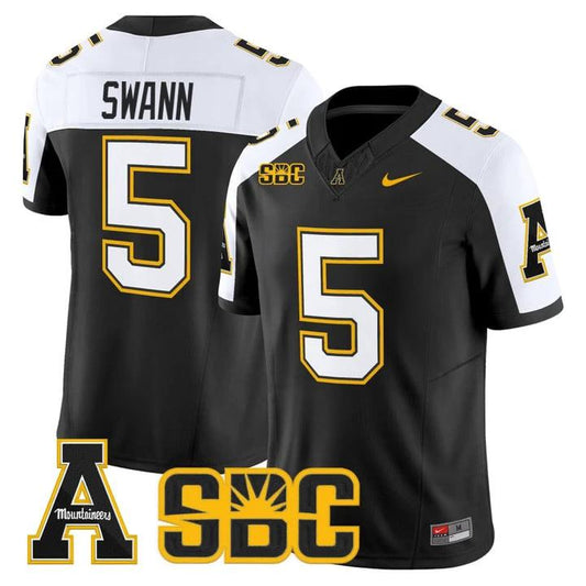 AJ Swann Jersey #5 App State Mountaineers 2025 Vapor Limited Stitched by My Store NCAA Football Jerseys