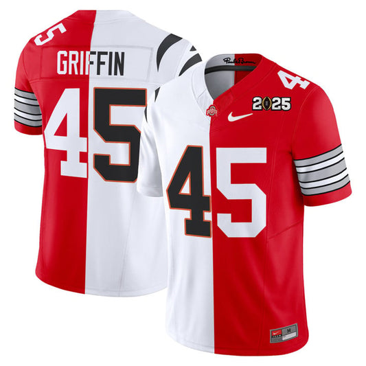 Archie Griffin Jersey #45 Ohio State Buckeyes 2025 Split Vapor Limited Stitched by My Store NCAA Football Jerseys