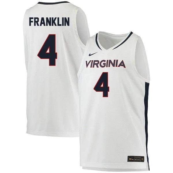 Armaan Franklin Jersey #4 Virginia Cavaliers College Basketball Stitched White by My store basketball