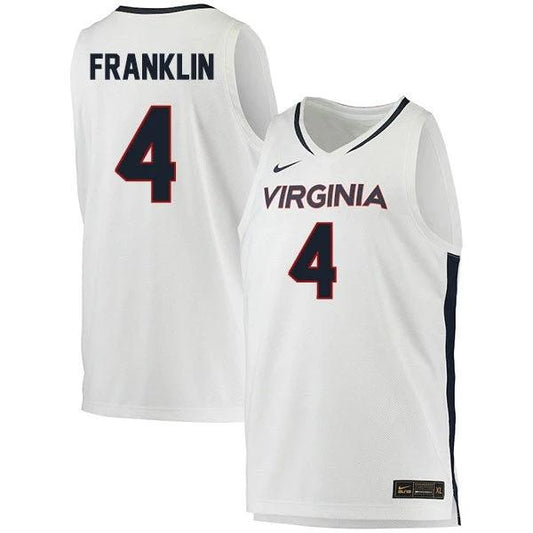 Armaan Franklin Jersey #4 Virginia Cavaliers College Basketball Stitched White by My store basketball
