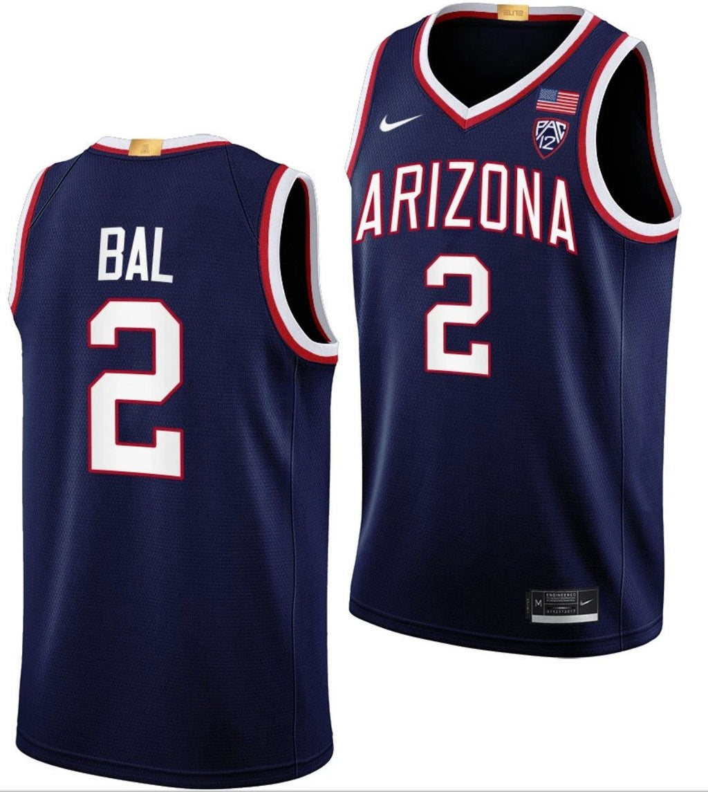 Adama Bal Jersey Arizona Wildcats College Basketball Maui Invitational Champs #2 by My store basketball
