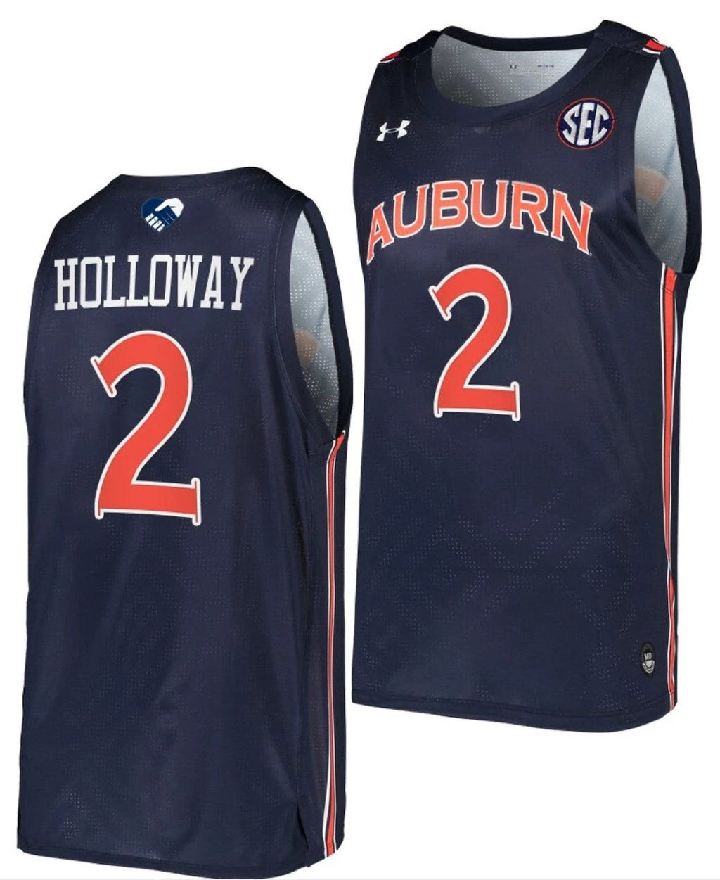 Aden Holloway Jersey Auburn Tigers College Basketball #2 by My store basketball