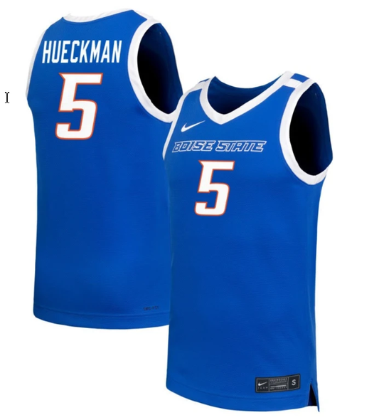 Allie Hueckman Jersey #5 Boise State Broncos NIL Basketball Royal by My store basketball