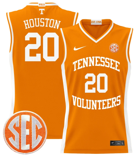 Allan Houston Jersey #20 Tennessee Vols 2024 Lightweight Basketball Orange by My store basketball