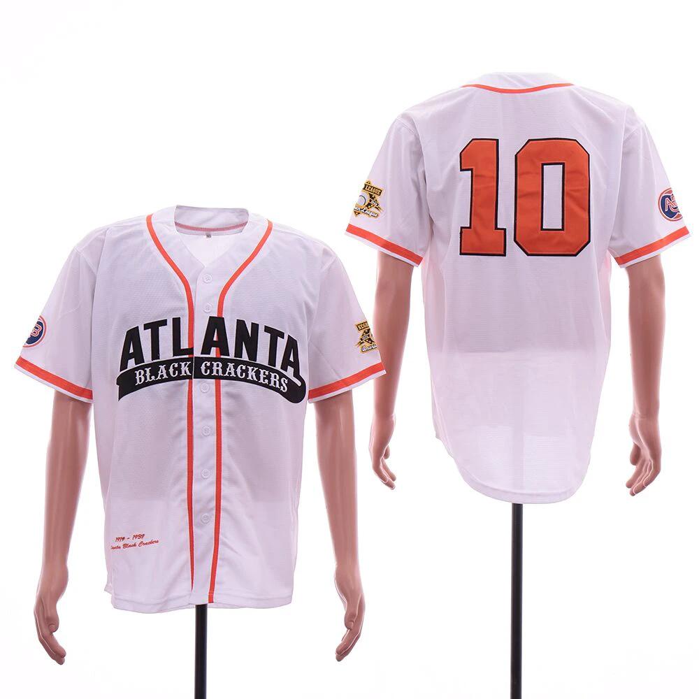 Atlanta Black Crackers #10 Movie Baseball Jersey White by My Store