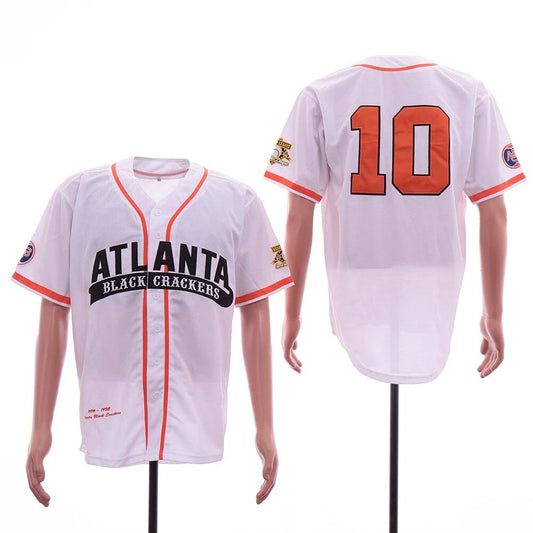 Atlanta Black Crackers #10 Movie Baseball Jersey White by My Store