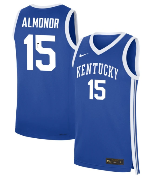 Ansley Almonor Jersey #15 Kentucky Wildcats NIL Basketball Royal by My store basketball