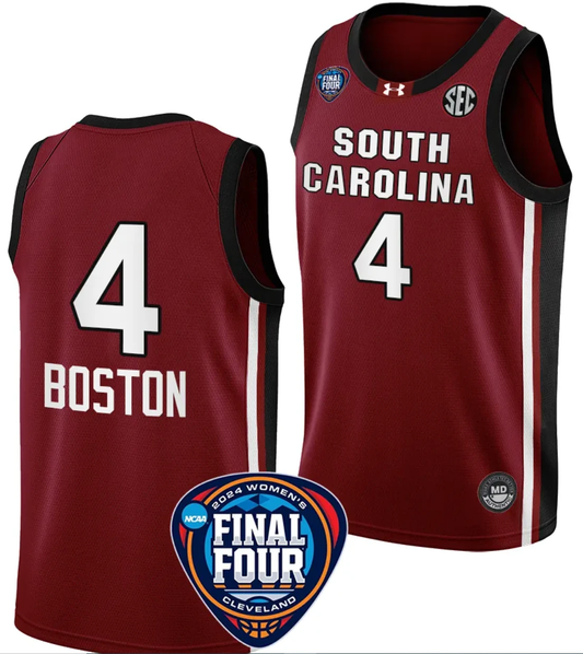 Aliyah Boston Jersey #4 South Carolina Gamecocks Basketball 2024 NCAA March Madness Final Four Garnet by My store basketball