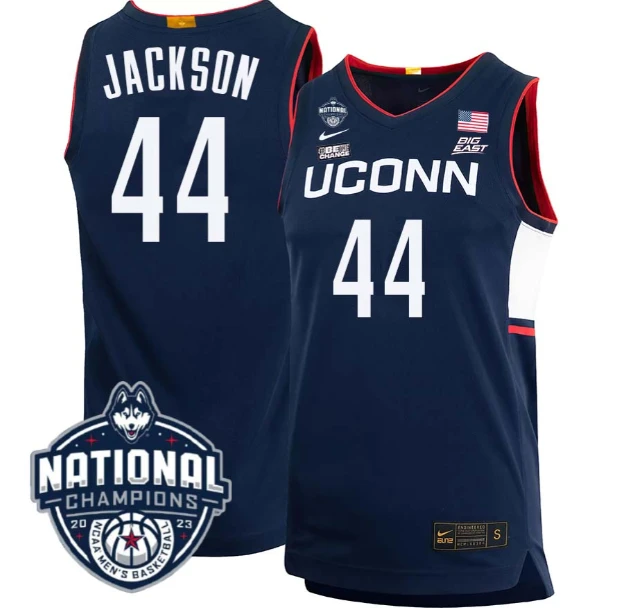 Andre Jackson Jersey #44 UConn Huskies 2023 National Champions College Basketball by My store basketball