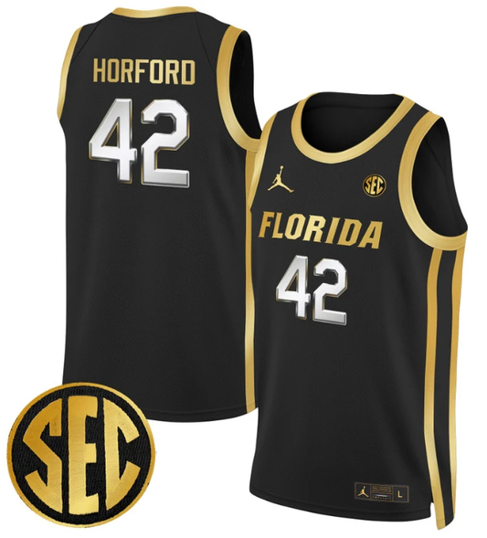 Al Horford Jersey #42 Florida Gators Swingman Basketball Stitched Black Gold by My store basketball