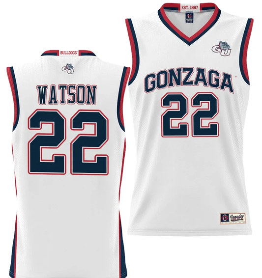Anton Watson Jersey #22 Gonzaga Bulldogs NIL College Basketball Lightweight White by My store basketball