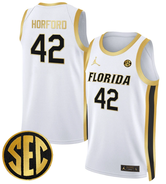 Al Horford Jersey #42 Florida Gators Swingman Basketball Stitched White Gold by My store basketball