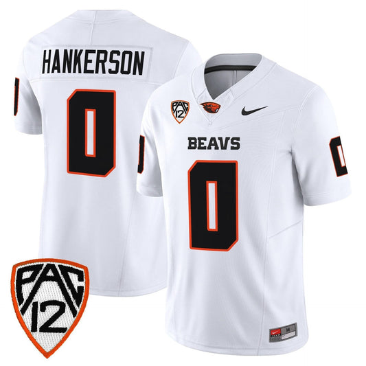 Anthony Hankerson Jersey #0 Oregon State Beavers 2025 Limited Stitched White by My Store NCAA Football Jerseys