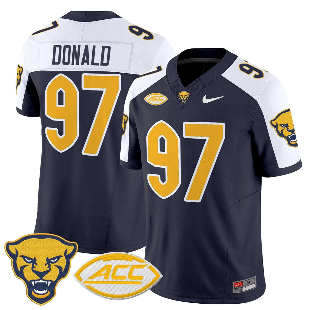 Aaron Donald Jersey #97 Pittsburgh Panthers 2025 Limited Stitched Navy Alter by My Store