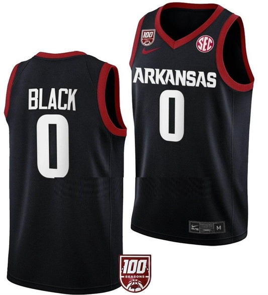 Anthony Black Jersey Arkansas Razorbacks College Basketball 100 Season #0 by My store basketball
