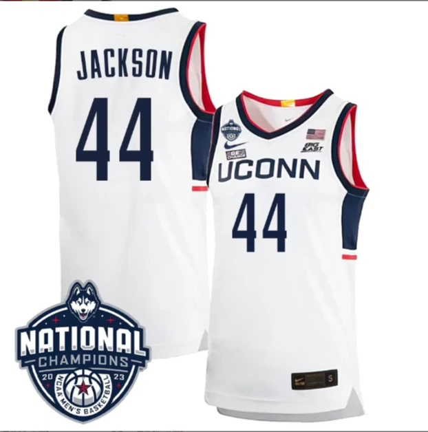 Andre Jackson Jersey #44 UConn Huskies 2023 National Champions College Basketball by My store basketball
