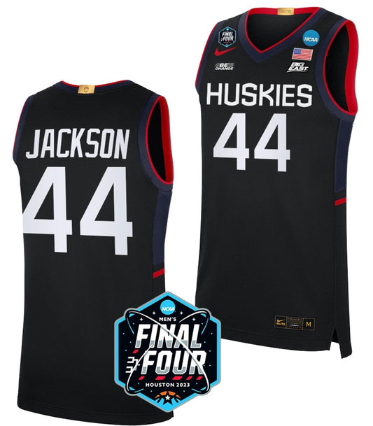 Andre Jackson Jersey UConn Huskies College Basketball 2023 NCAA Final Four Black #44 by My store basketball