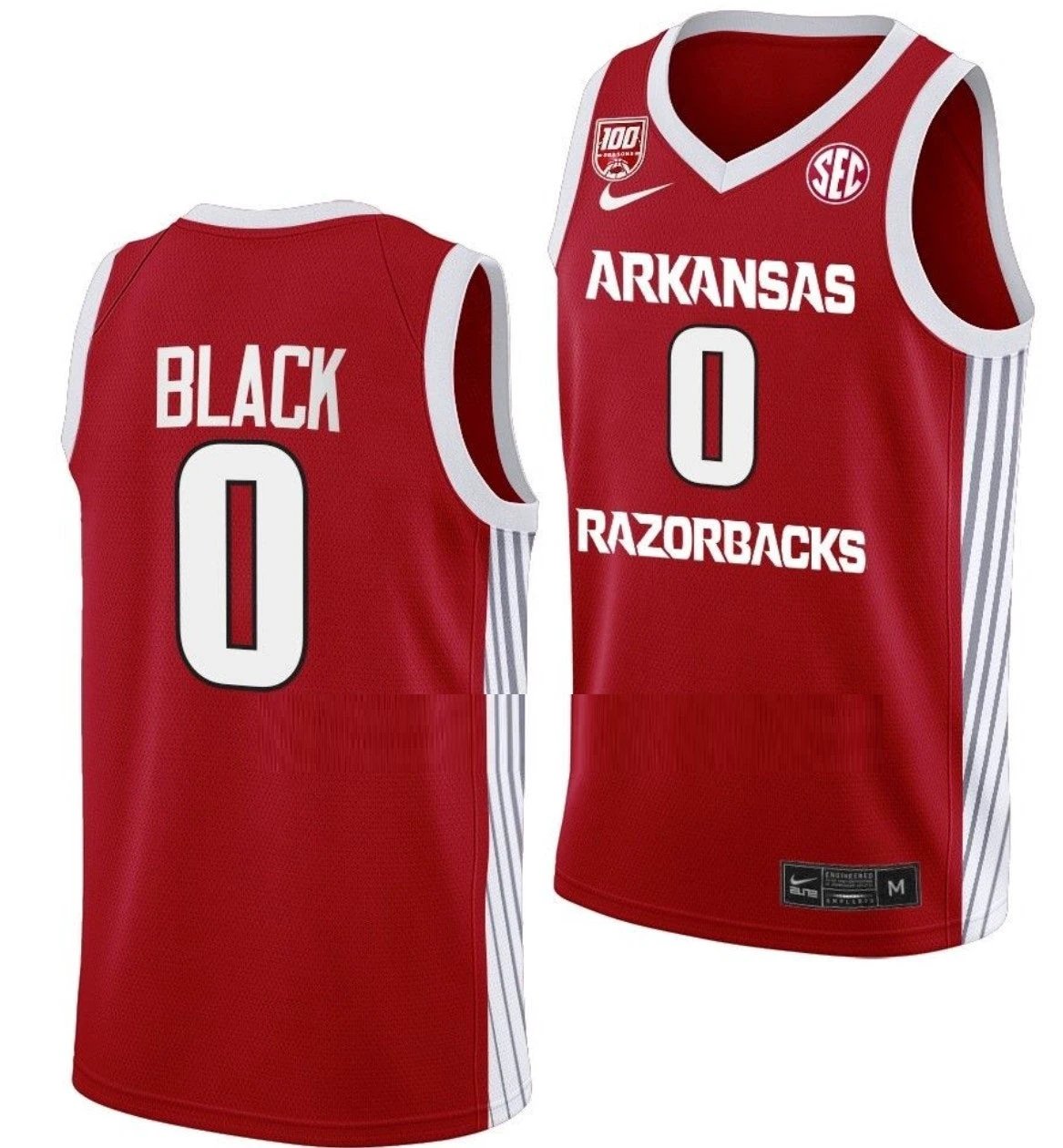 Anthony Black Jersey Arkansas Razorbacks College Basketball 100 Season #0 by My store basketball