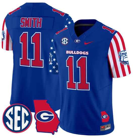 Arian Smith Jersey #11 Georgia Bulldogs American Style Vapor Limited Football Stitched Royal by My Store