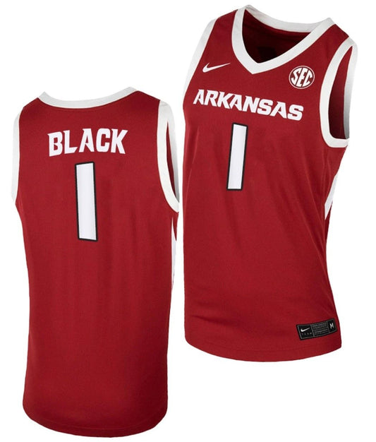 Anthony Black Jersey Arkansas Razorbacks College Basketball #1 by My store basketball