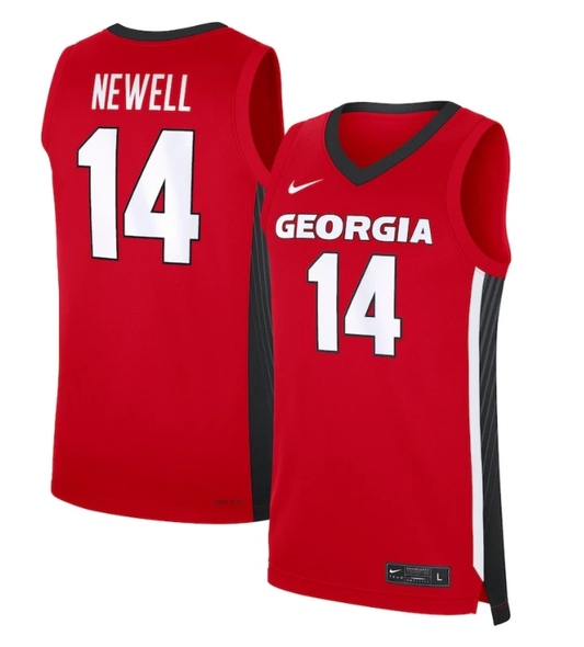 Asa Newell Jersey #14 Georgia Bulldogs NIL Basketball Red by My store basketball