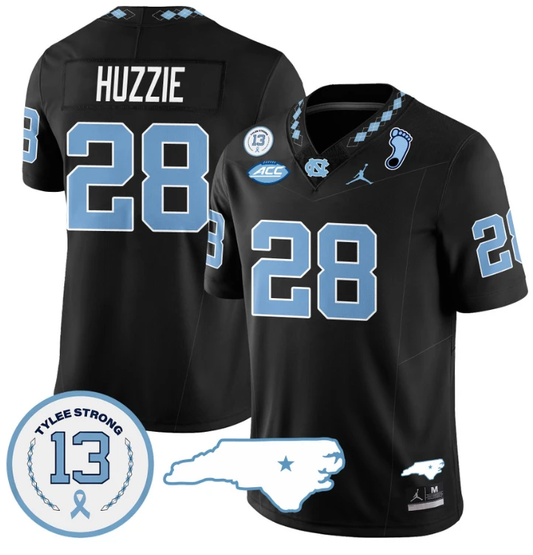 Alijah Huzzie Jersey #28 North Carolina Tar Heels Vapor College Football Stitched Black by My Store