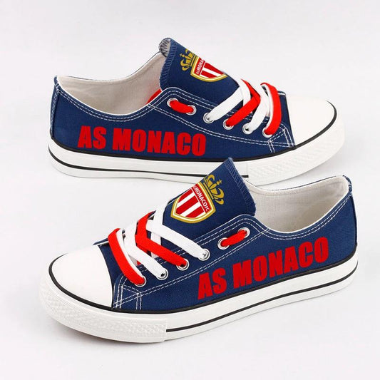 AS Monaco Low Top Canvas Sport Sneakers Shoes For Men Women Fans by Crocs