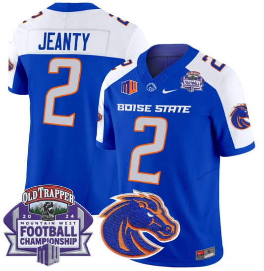 Ashton Jeanty Jersey #2 Boise State Broncos 2024 Championship Vapor Royal Alternate by My Store