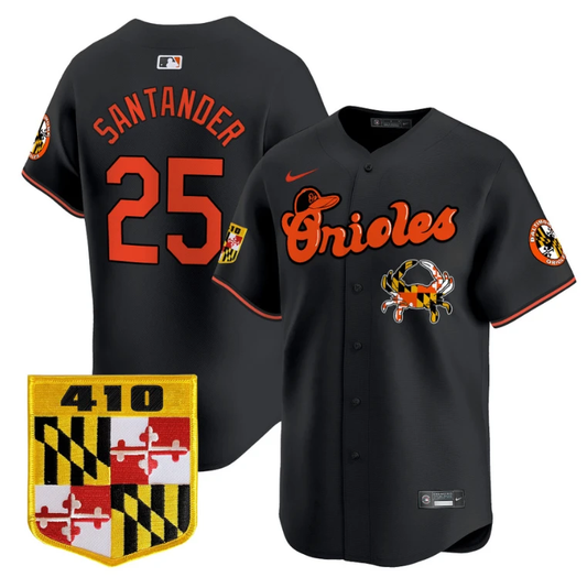 Anthony Santander Jersey #25 Baltimore Orioles 410 & Chesapeake Crab Patch Limited Stitched Black by My Store