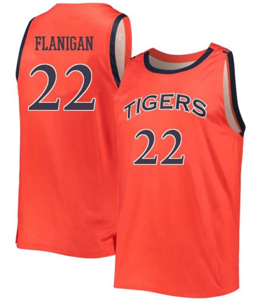 Allen Flanigan Jersey Auburn Tigers College Basketball #22 by My store basketball