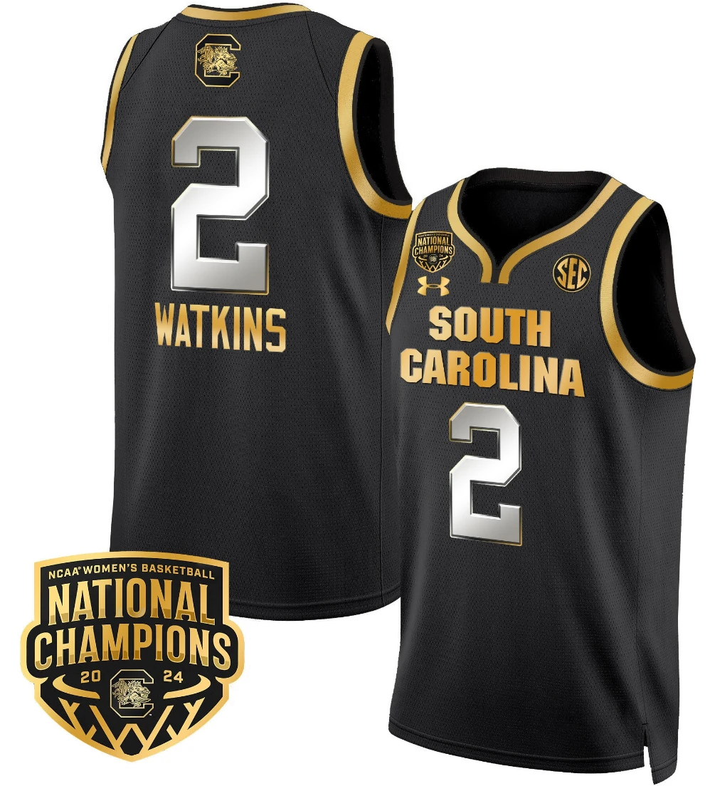 Ashlyn Watkins Jersey #2 South Carolina Gamecocks Basketball 2024 National Champions All Stitched White by My store basketball