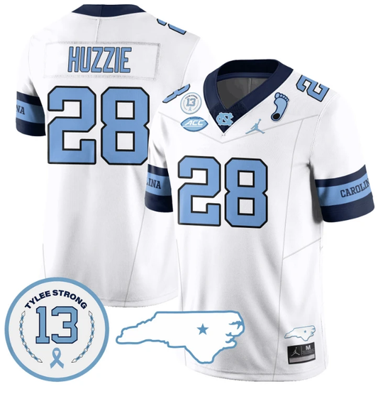 Alijah Huzzie Jersey #28 North Carolina Tar Heels Vapor College Football Stitched Alternate White by My Store