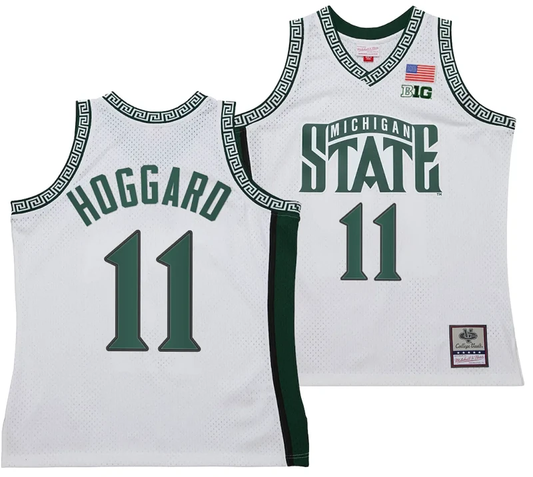 AJ Hoggard Jersey #11 Michigan State Spartans 125th Basketball Anniversary 1999 Throwback White by My store basketball
