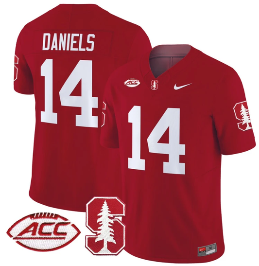 Ashton Daniels Jersey #14 Stanford Cardinal Vapor Limited College Football Stitched Crimson by My Store