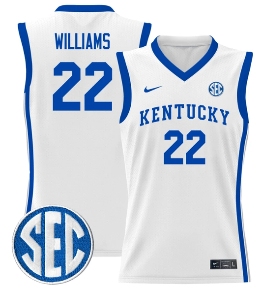 Amari Williams Jersey #22 Kentucky Wildcats Lightweight Basketball White by My store basketball
