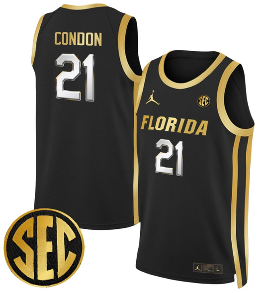 Alex Condon Jersey #21 Florida Gators Swingman Basketball Stitched Black by My store basketball