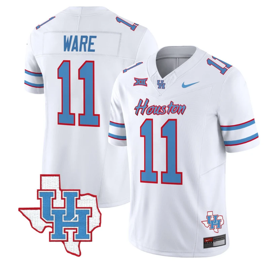 Andre Ware Jersey #11 Houston Cougars Oilers Jersey Inspired Vapor College Football Limited Stitched White by My Store
