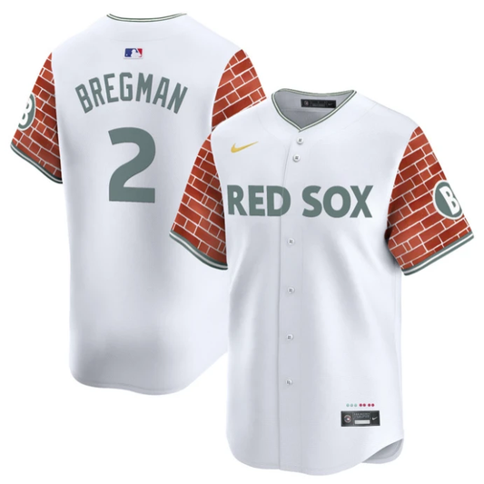 Alex Bregman Jersey #2 Boston Red Sox 2025 Fenway Red Brick Style Vapor Premier Stitched White by My Store