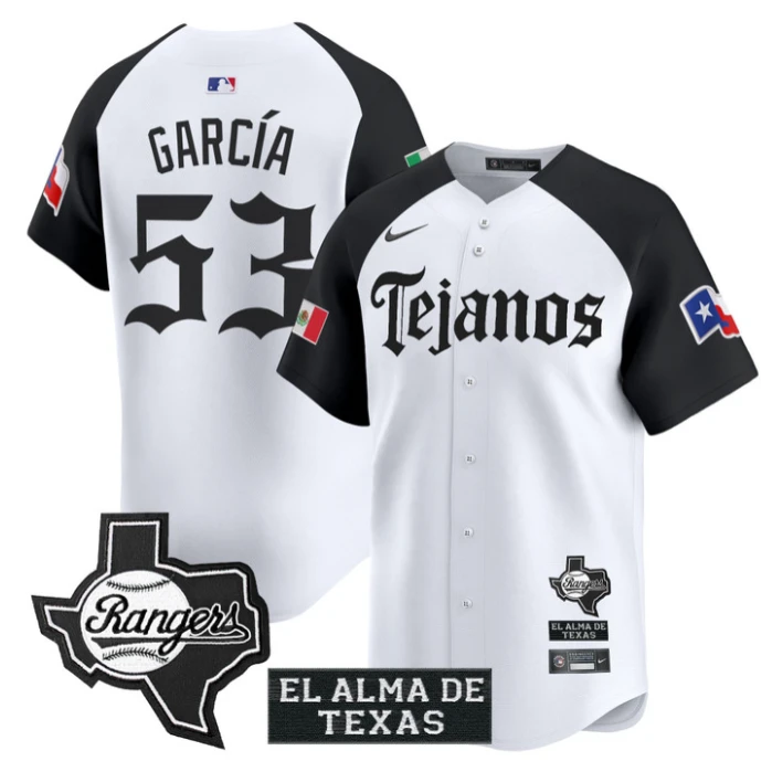 Adolis Garcia Jersey #53 Texas Rangers Mexico Tejano Barrio Style Vapor Limited Stitched Alternate by My Store