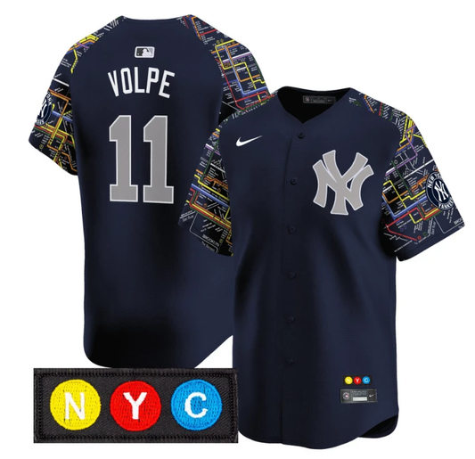 Anthony Volpe Jersey #11 New York Yankees Subway Style Vapor Premier Limited Stitched by My Store