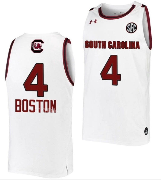 Aliyah Boston Jersey South Carolina Gamecocks College Basketball White #4 by My store basketball