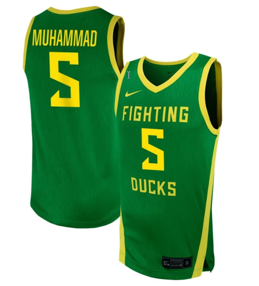 Amina Muhammad Jersey #5 Oregon Ducks NIL Basketball Green by My store basketball