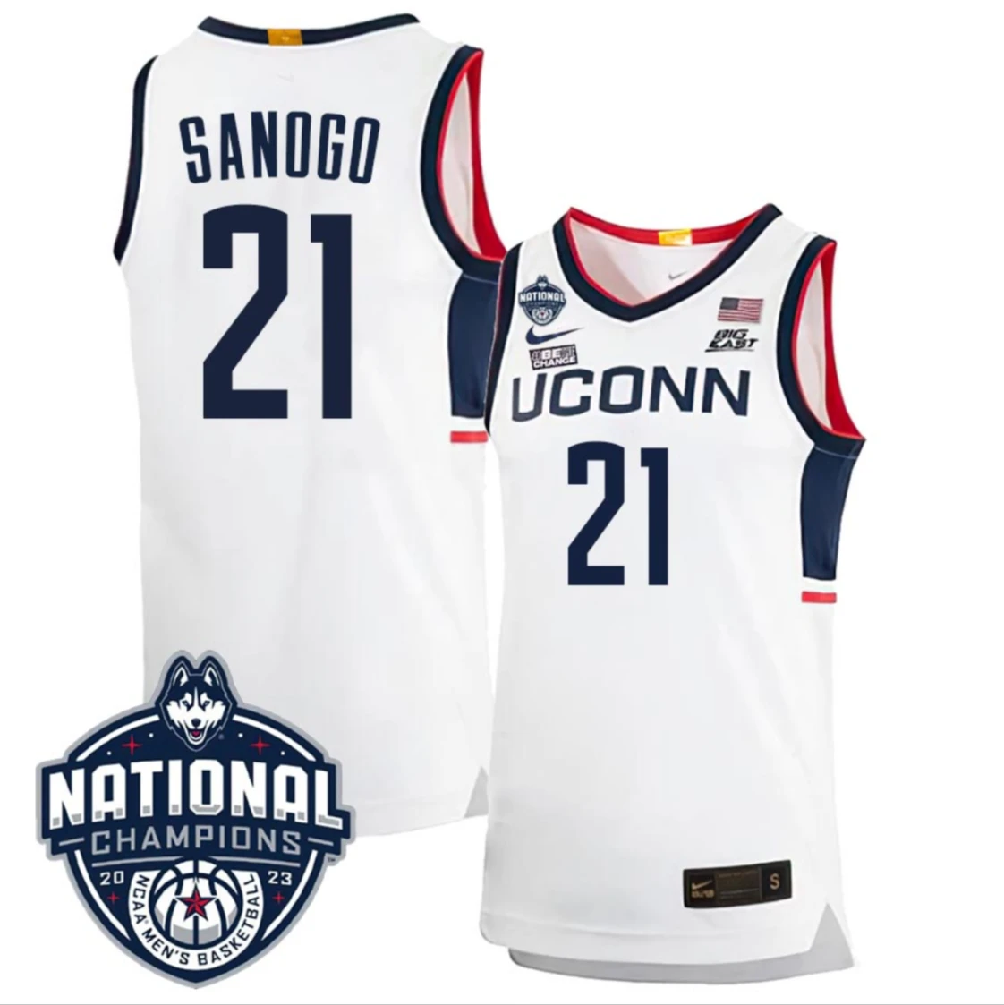 Adama Sanogo Jersey #21 UConn Huskies 2023 National Champions College Basketball by My store basketball