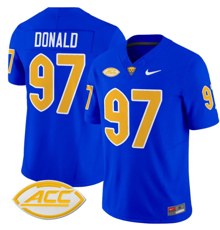 Aaron Donald Jersey #97 Pittsburgh Panthers Vapor Limited College Football Stitched Royal by My Store