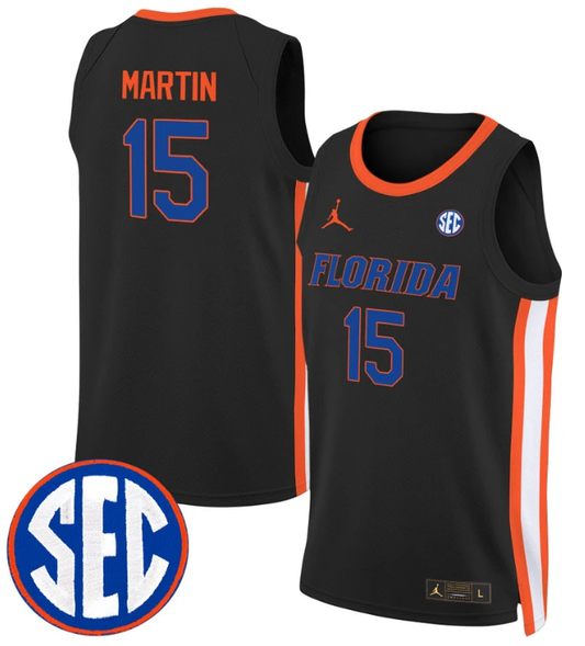 Alijah Martin Jersey #15 Florida Gators Swingman Basketball Stitched Black by My store basketball